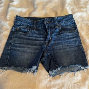 AE denim shorts